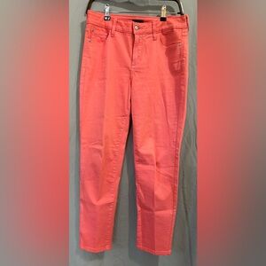 NYDJ Coral Pink Slim Ankle Jeans